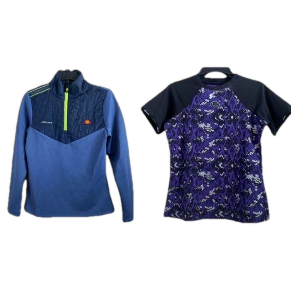 Ellesse Bundle New Size 6 Dellia Half Zip Golf Mid Layer and Shae Tee‎ Shirt Top